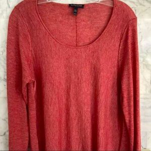 Eileen Fisher Crewneck Hi Low Top Sweater size PL